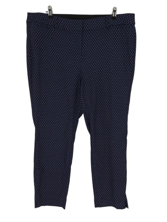 Lane Bryant Pants - Lane Bryant Straight Leg Dress Pants Navy Blue Polka Dot High Rise 20